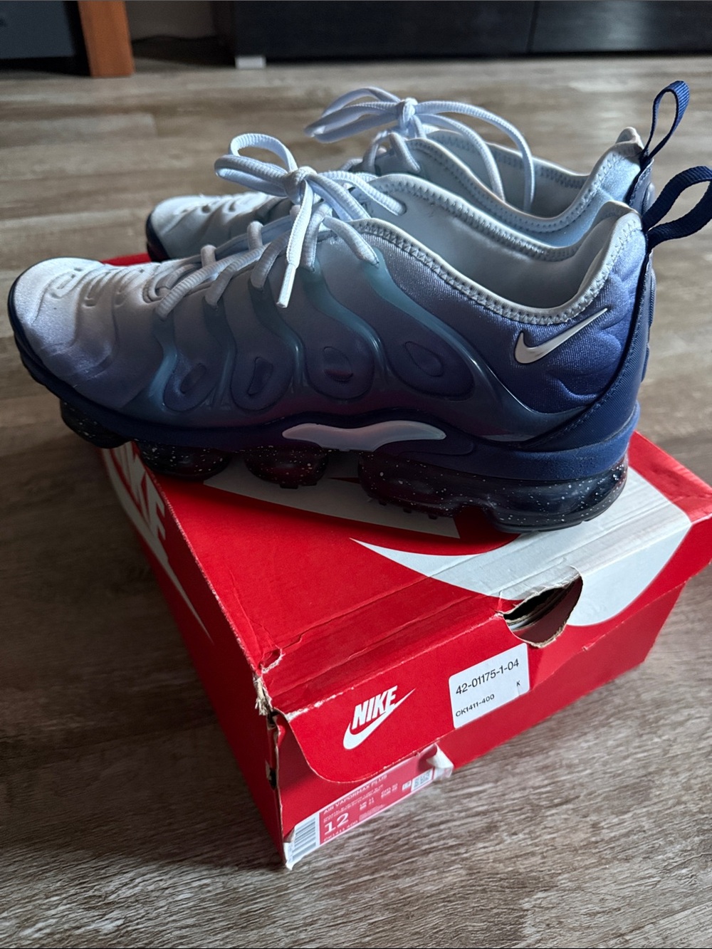 Nike Air VaporMax Plus 'Blizzard' Men’s size 12